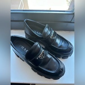 Prada loafers platform black 36 IT